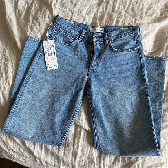 Aritzia DENIM FORUM The Joni High Rise Loose 29L in Picture This Bleu - Picture 7 of 8